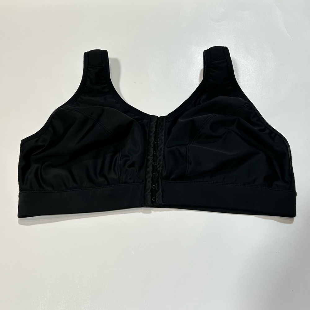 Sport by Cacique Black Front Closure Sport Bra - 42D